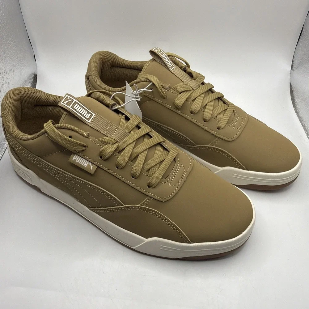 PUMA Men's Skate Court Buck Sneaker Low Top Softfoam Brown Lace Up Size 9